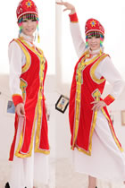 Chinese Ethnic Dancing Costume - Menggu Zu