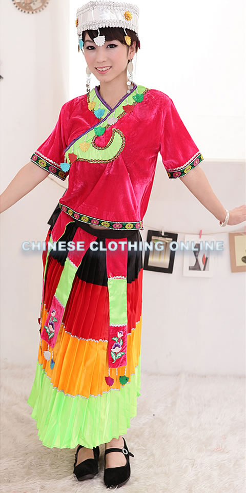 Chinese Ethnic Dancing Costume - Taijiang Miao Zu
