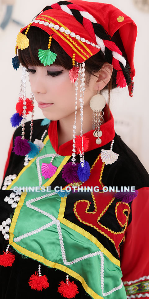 Chinese Ethnic Dancing Costume - Yunan Yi Zu