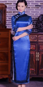 3/4-sleeve Long-length Cheongsam (CM)