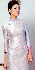 3/4-sleeve Long-length Cheongsam (CM)