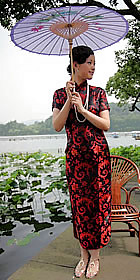 Short-sleeve Long-length Cheongsam (CM)