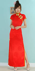 Cup-sleeve Long-length Cheongsam (CM)