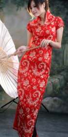 Cup-sleeve Long-length Cheongsam (CM)