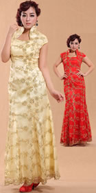 Cup-sleeve Long-length Cheongsam (CM)