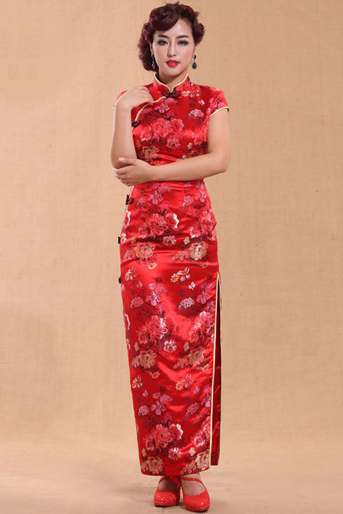 Cup-sleeve Long-length Cheongsam (CM)