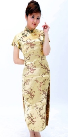 Short-sleeve Long-length Brocade Cheongsam (RM)