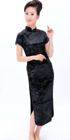 Short-sleeve Long-length Brocade Cheongsam (RM)