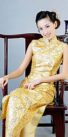 Sleeveless Long-length Cheongsam (CM)