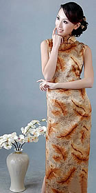 Sleeveless Long-length Cheongsam (CM)