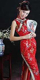 Sleeveless Long-length Cheongsam (CM)