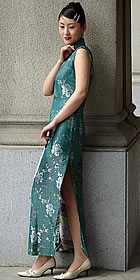 Sleeveless Long-length Cheongsam (CM)