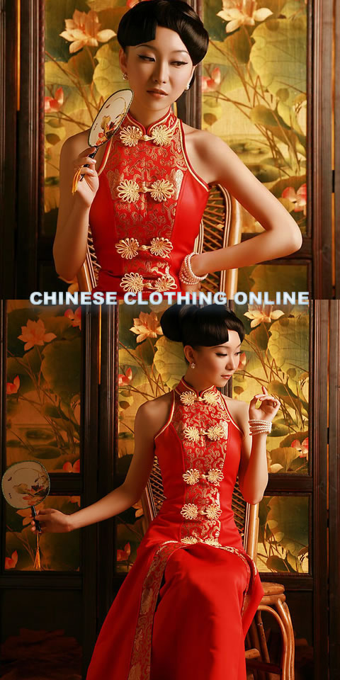 Cut-in Shoulders Long-length Cheongsam (CM)