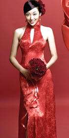 Cut-in Shoulders Long-length Cheongsam (CM)