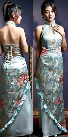 Cut-in Shoulders Long-length Cheongsam (CM)