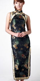 Sleeveless Long-length Cheongsam (CM)