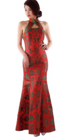 Cut-in Shoulders Long-length Cheongsam (CM)