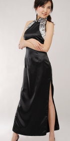 Cut-in Shoulders Bareback Long-length Cheongsam (CM)