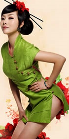 Cup-sleeve Short-length Cheongsam (CM)