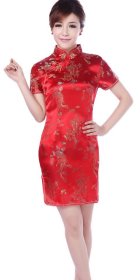 Short-sleeve Short-length Cheongsam (CM)