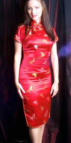 Short-sleeve Mid-length Cheongsam (CM)