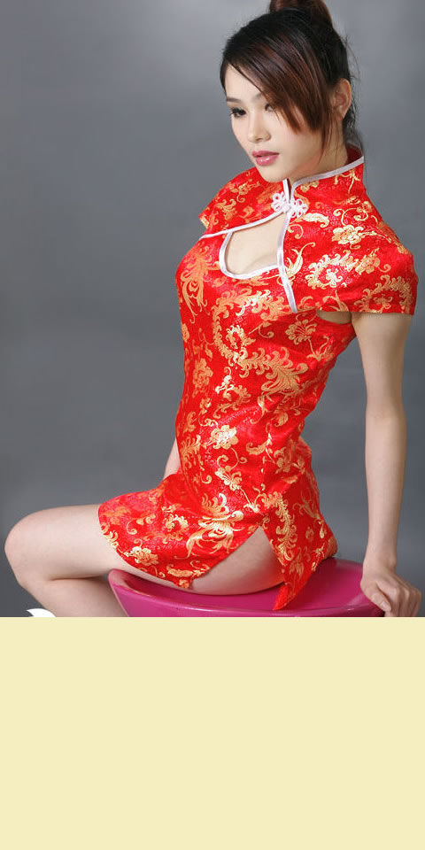 Cup-sleeve Short-length Cheongsam (CM)