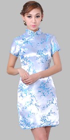 Short-sleeve Short Brocade Cheongsam Dress