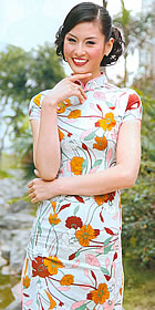 Short-sleeve Short-length Cheongsam (CM)