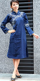 Long-sleeve Mid-length Cheongsam (CM)