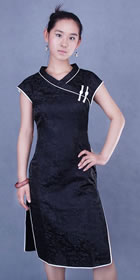 Cup-sleeve Mid-length Cheongsam (CM)