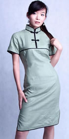 Short-sleeve Mid-length Cheongsam (CM)