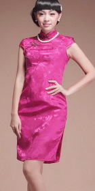 Short-sleeve Mid-length Cheongsam (CM)