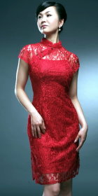 Cup-sleeve Mid-length Cheongsam (CM)