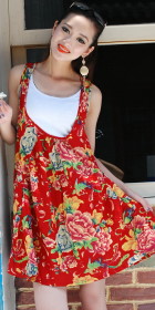 Ethnic Floral Strap Dress (CM)