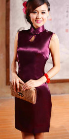 Sleeveless Mid-length Cheongsam (CM)