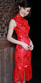 Sleeveless Mid-length Cheongsam (RM)