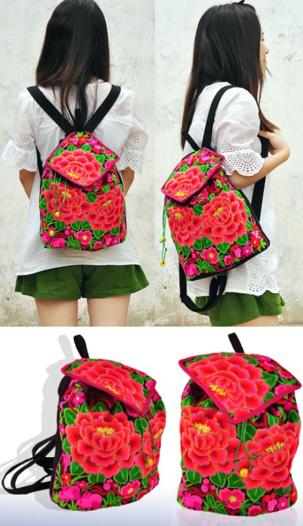 Ethnic Embroidery Backpack