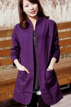 Ethnic 3/4-sleeve No Button Jacket (CM)