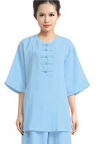 Ethnic Elbow-sleeve Round Neckline Pullover (CM)