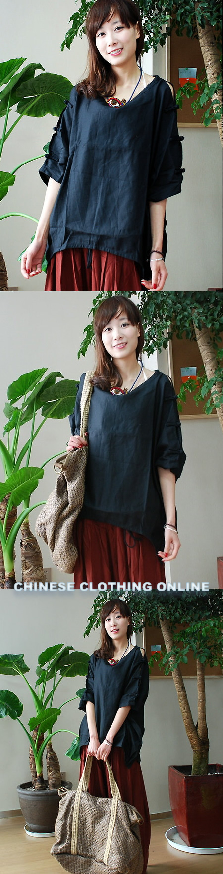 Ethnic Bat-sleeve Pullover (CM)