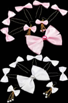 Bowknot Hairgrips with Earrings Set