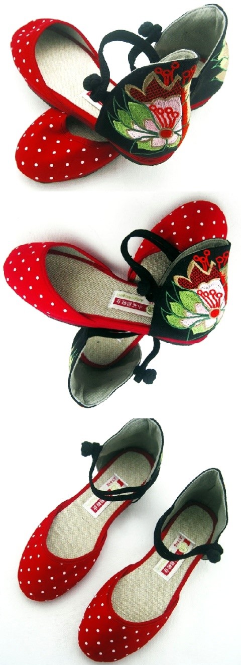 High Heel Counter w/ Embroidery Chinese Ethnic Shoes (RM)
