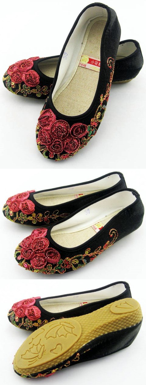 Mid Heel Chinese Ethnic Shoes