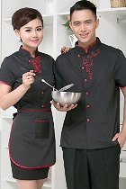 Mandarin Style Restaurant Uniform-Top (Black)