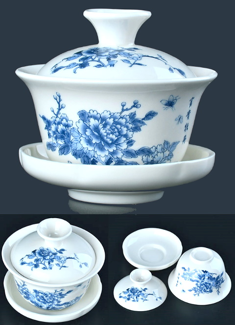 Fine Porcelain Gaiwan Teapot/Teacup