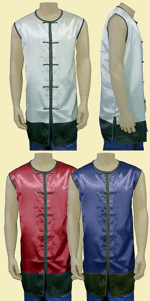 Round Collar Dual-color Kung Fu Majia/Vest