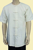 Round Collar Short-sleeve Kung Fu Shirt (CM)