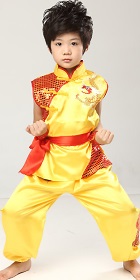 Kid's Dragon Embroidery Kung Fu Uniform with Sash (RM)