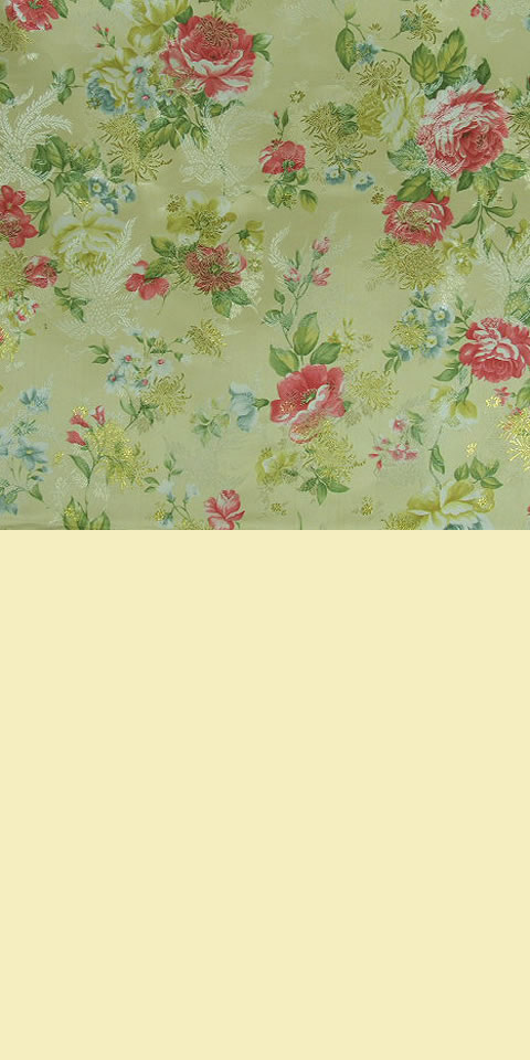 Fabric - Camellia & Small Phoenix Brocade
