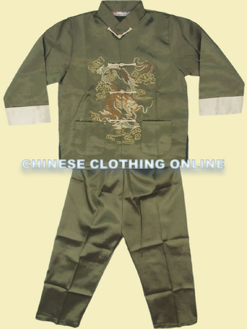 男童飛龍刺繡套裝